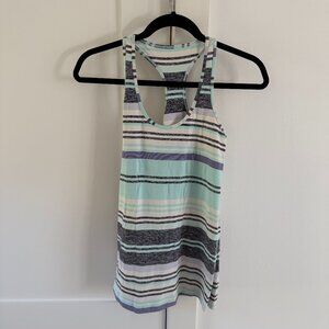 Lululemon Cool Racerback Tank in Groovy Stripe Static Wave Cadet Blue